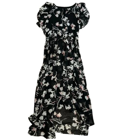 White House Black Market Wrap Hi-Low Sheer Floral Dress – EUC Size 6 - Picture 5 of 5